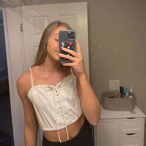 laced cream top